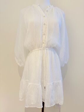 MINKPINK White Button-Front Mini Dress